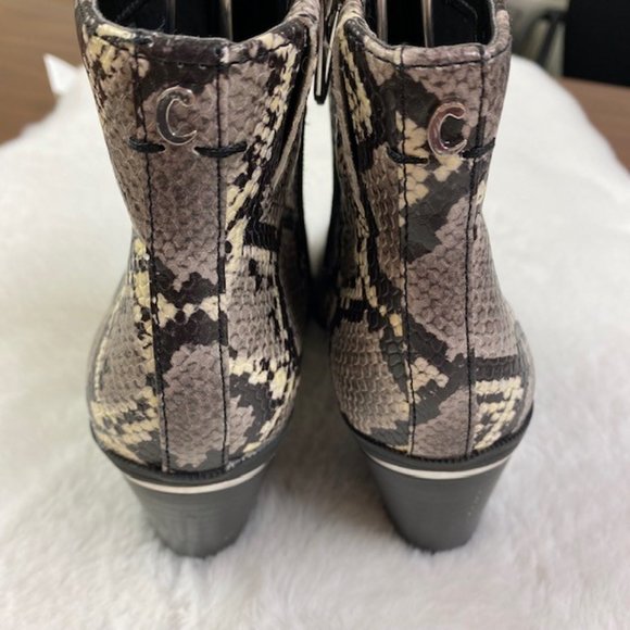 NEW Circus By Sam Edelman Snakeskin Pointed Toe Block Heel Booties, size 5.5 - Picture 12 of 16